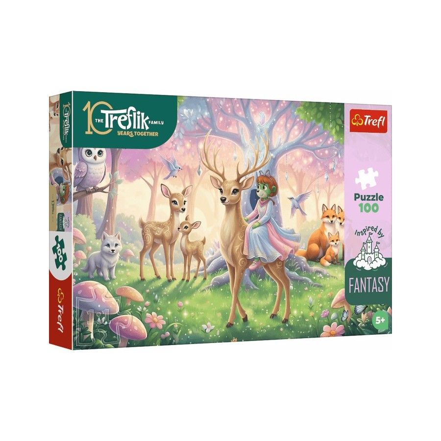 Trefl Puzzle 100 el.  Inspired By Fantasy Zwierzęta z magicznego lasu