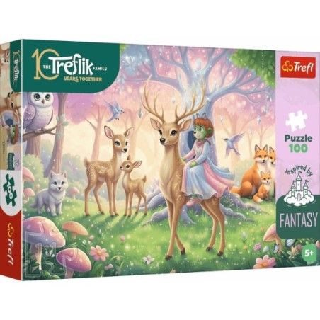 Trefl Puzzle 100 el.  Inspired By Fantasy Zwierzęta z magicznego lasu