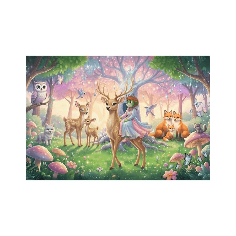 Trefl Puzzle 100 el.  Inspired By Fantasy Zwierzęta z magicznego lasu