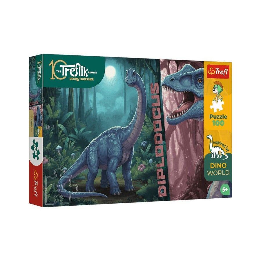 Trefl Puzzle 100el. Inspired By Dino World Diplodocus Rodzina Treflików
