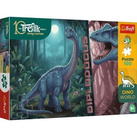 Trefl Puzzle 100el. Inspired By Dino World Diplodocus Rodzina Treflików