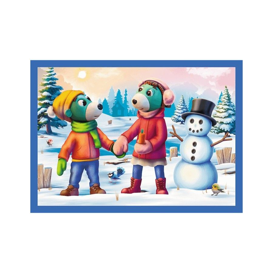 Trefl Puzzle 4w1 U Treflików pada śnieg