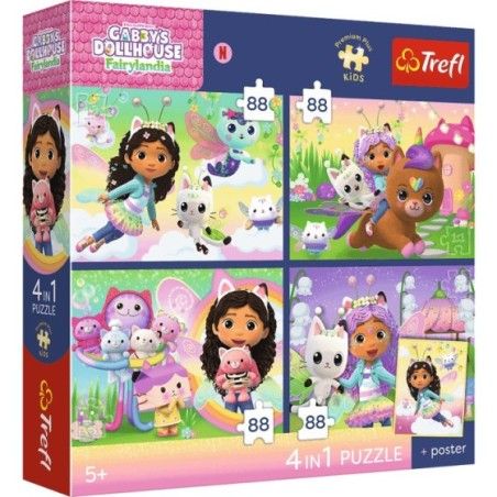 Trefl Puzzle 4x88el. Premium Plus Kids Kocie harce