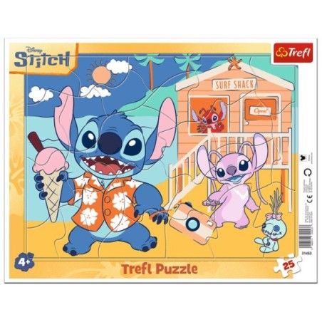 Trefl Puzzle ramkowe 25el. Radosny Stitch