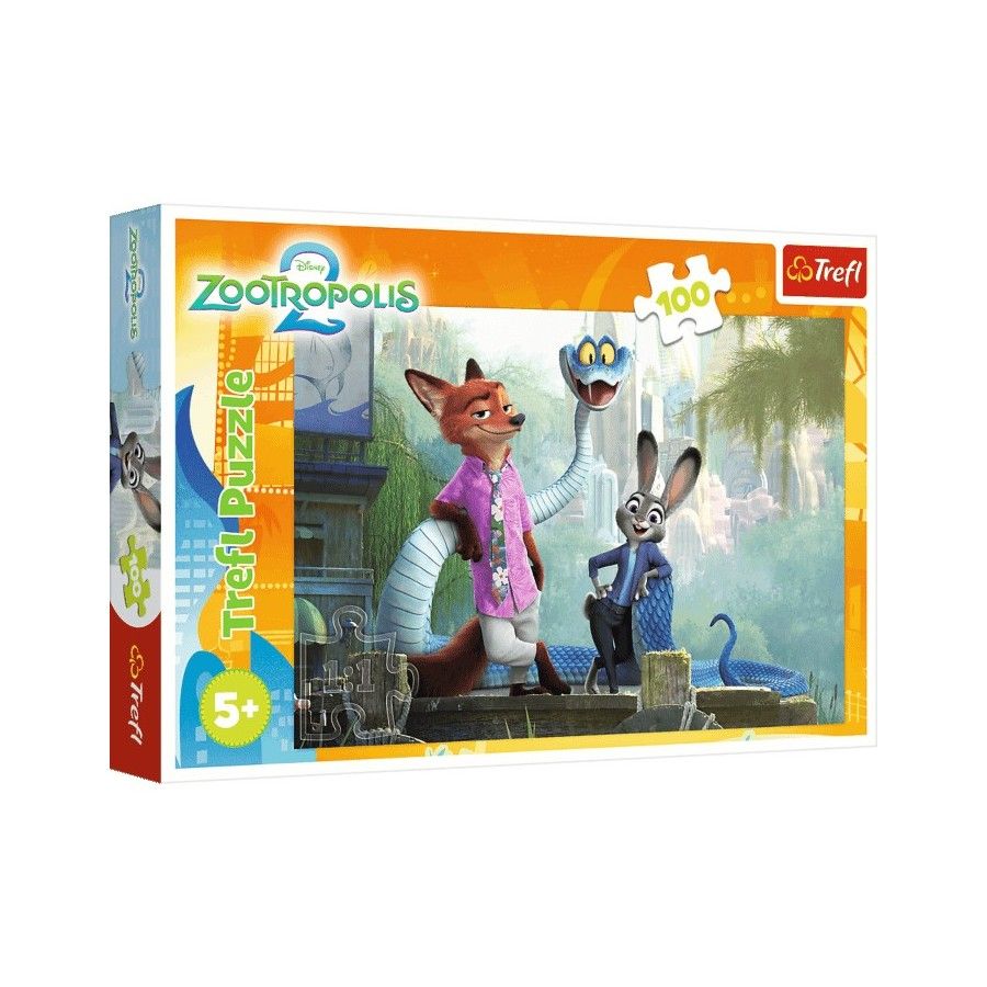 Trefl Puzzle 100el. Tajemnice Zootopii
