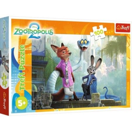 Trefl Puzzle 100el. Tajemnice Zootopii