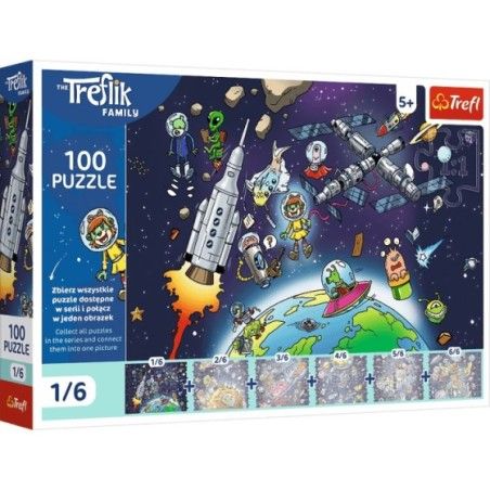 Trefl Puzzle 100el. Treflinka w kosmosie