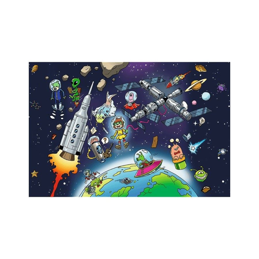 Trefl Puzzle 100el. Treflinka w kosmosie