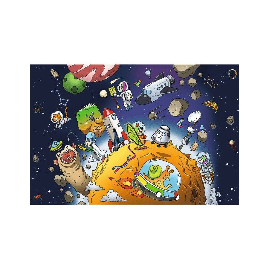 Trefl Puzzle 100el. Treflik w kosmosie