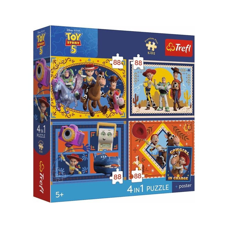 Trefl Puzzle 4x88el. Premium Plus Kids Czas zabawek