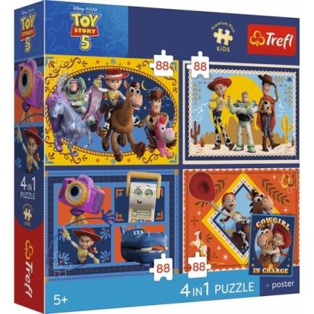Trefl Puzzle 4x88el. Premium Plus Kids Czas zabawek
