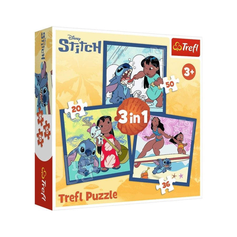 Trefl Puzzle 3w1 Czas ze Stitchem