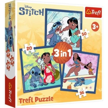 Trefl Puzzle 3w1 Czas ze Stitchem