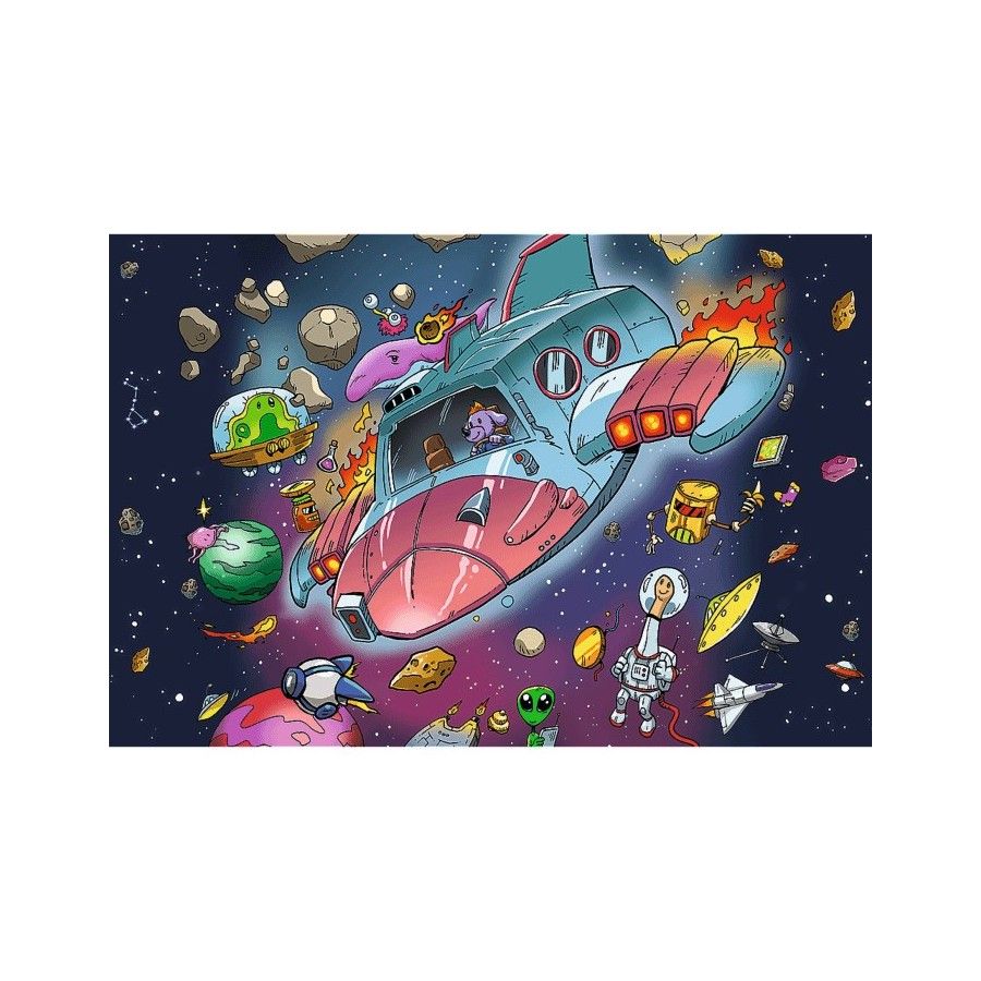 Trefl Puzzle 100el. Gonduś w rakiecie