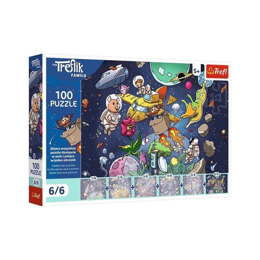 Trefl Puzzle 100el. Wujcio w kosmisie