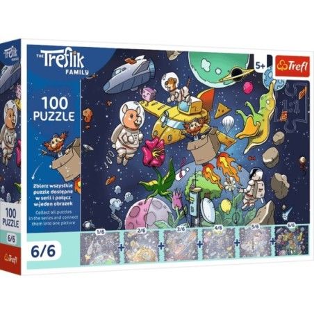 Trefl Puzzle 100el. Wujcio w kosmisie