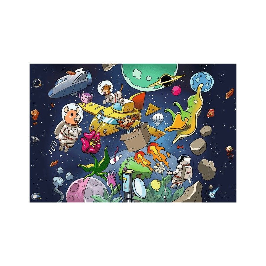 Trefl Puzzle 100el. Wujcio w kosmisie