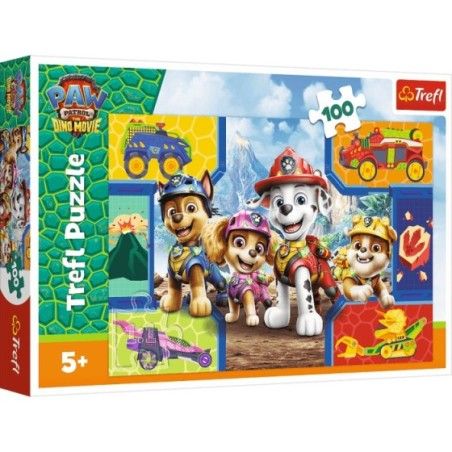 Trefl Puzzle 100el. Psiaki i dinozaury