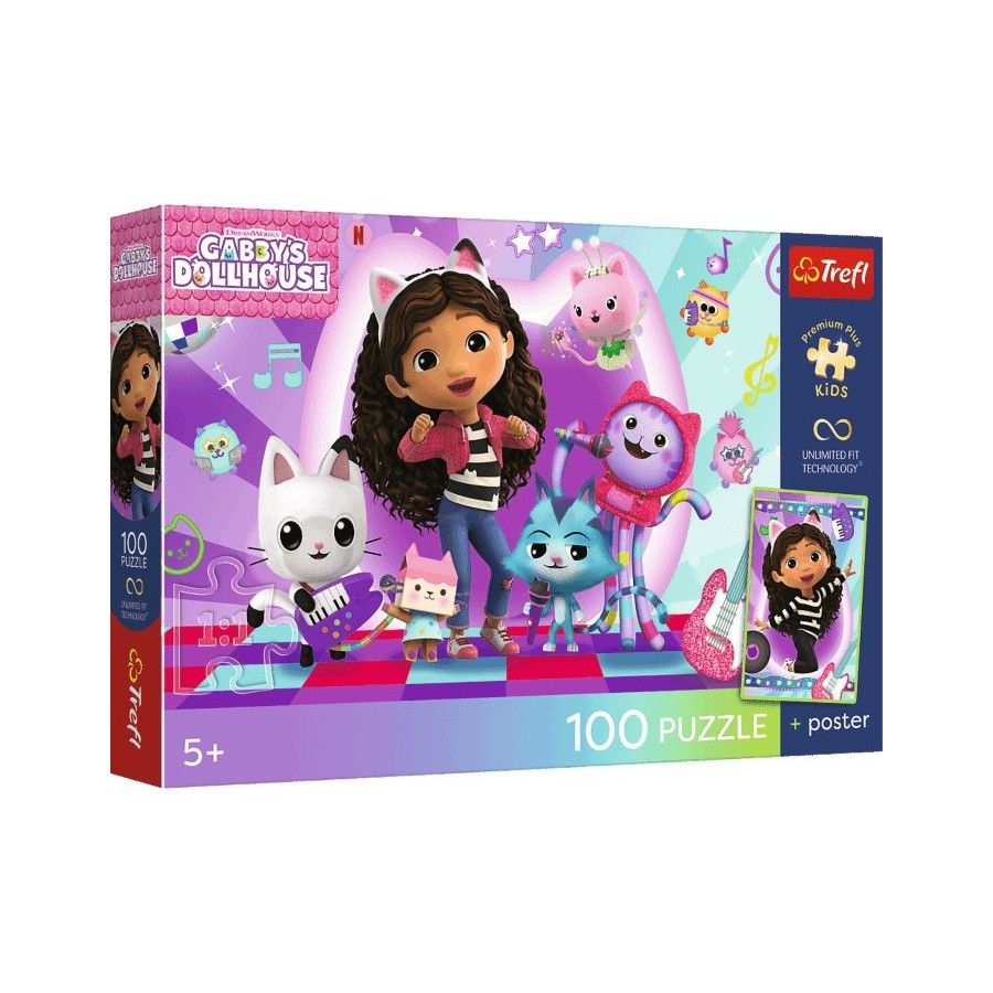Trefl Puzzle 100el. Premium Plus Kids Kolorowy koci świat