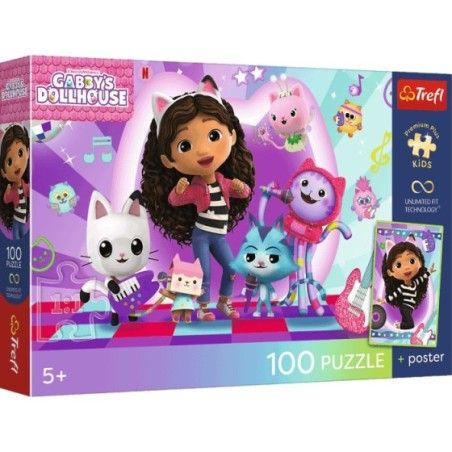 Trefl Puzzle 100el. Premium Plus Kids Kolorowy koci świat