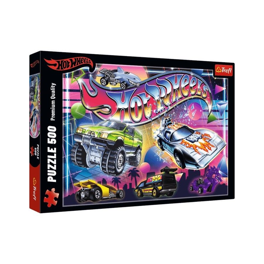 Trefl Puzzle 500el. Hot Wheels Lata 80-te