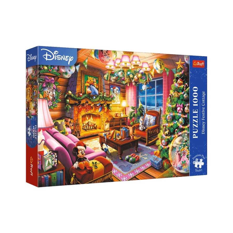 Trefl Puzzle 1000el. Trefl Premium Plus Świąteczna chatka Disney