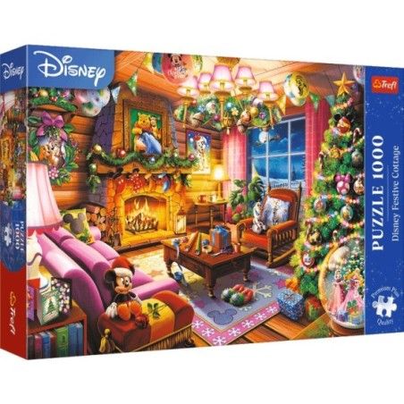 Trefl Puzzle 1000el. Trefl Premium Plus Świąteczna chatka Disney