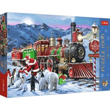Trefl Puzzle 1000el. XMAS Premium Plus Świąteczny pociąg