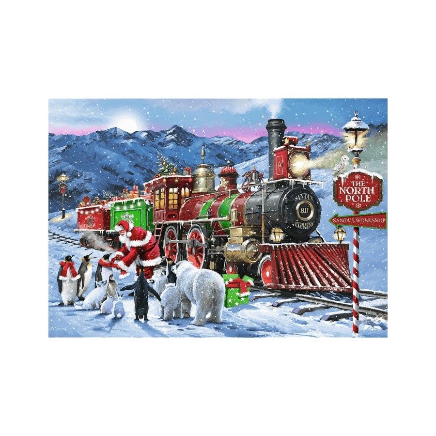 Trefl Puzzle 1000el. XMAS Premium Plus Świąteczny pociąg