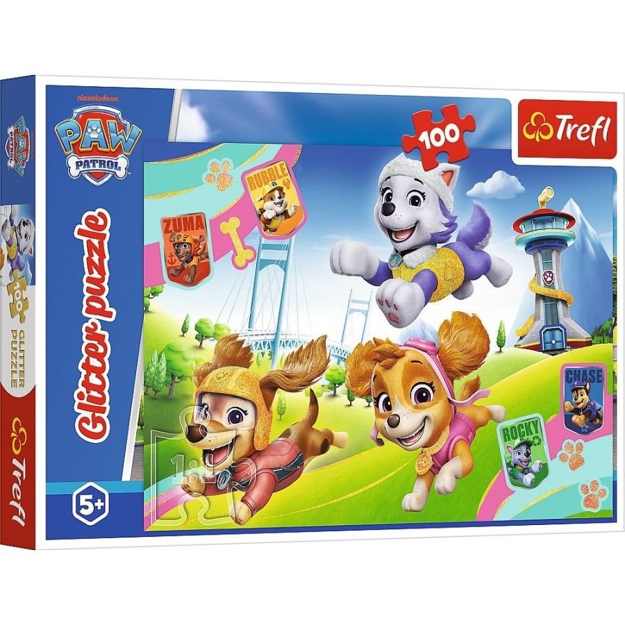 Trefl Puzzle 100el. Glitter Błyszczące psiaki