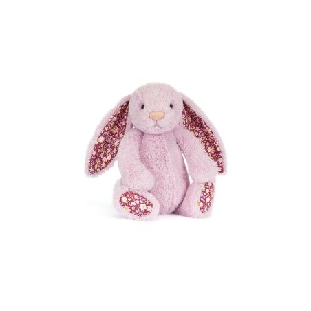 JellyCat Króliczek LUX Liliowy z Kwiecistymi Uszami 31 cm