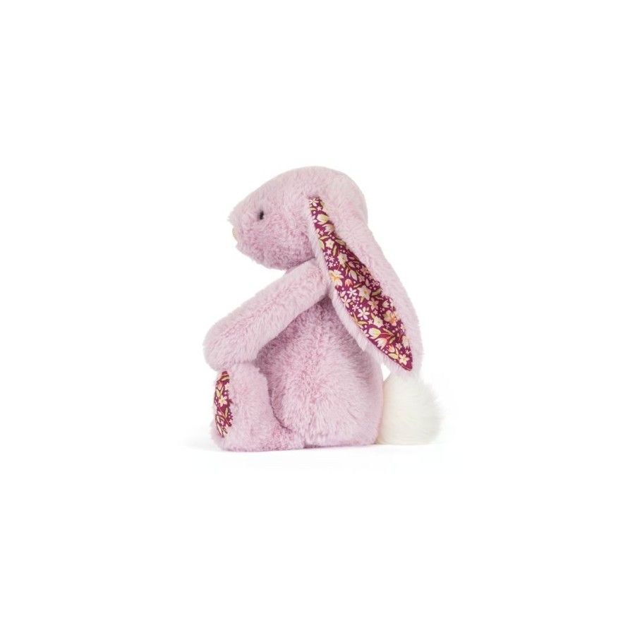 JellyCat Króliczek LUX Liliowy z Kwiecistymi Uszami 31 cm