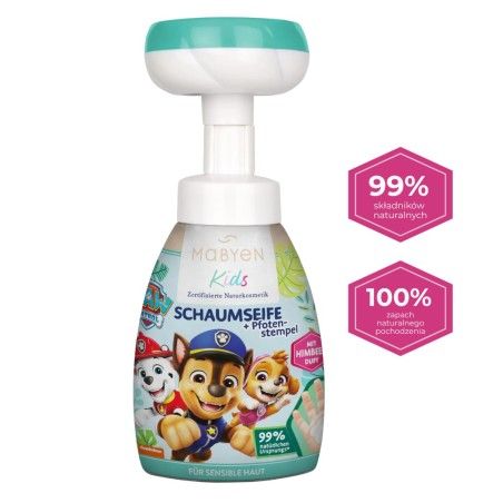 Mabyen PSI PATROL Delikatne mydełko w płynie dla niemowląt - Malina 180 ml