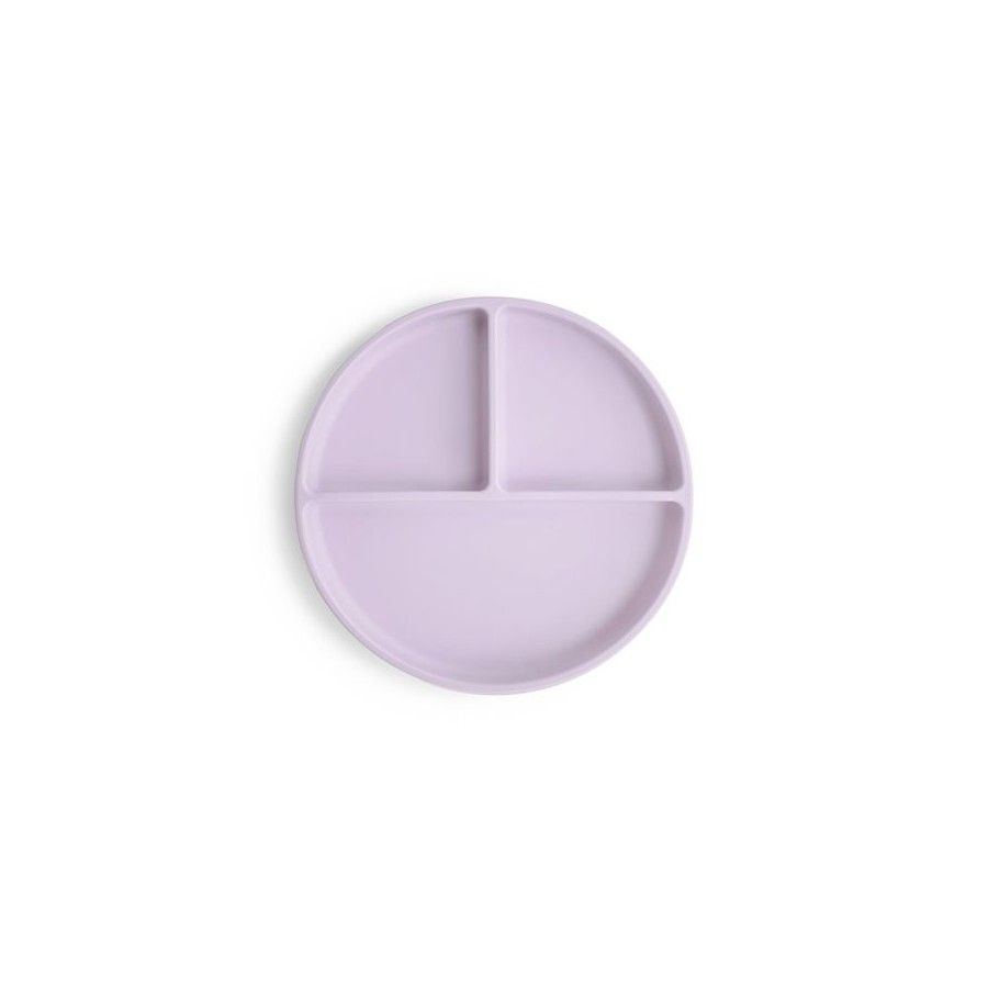 Mushie Silikonowy Talerzyk Dzielony dla Dziecka Soft Lilac