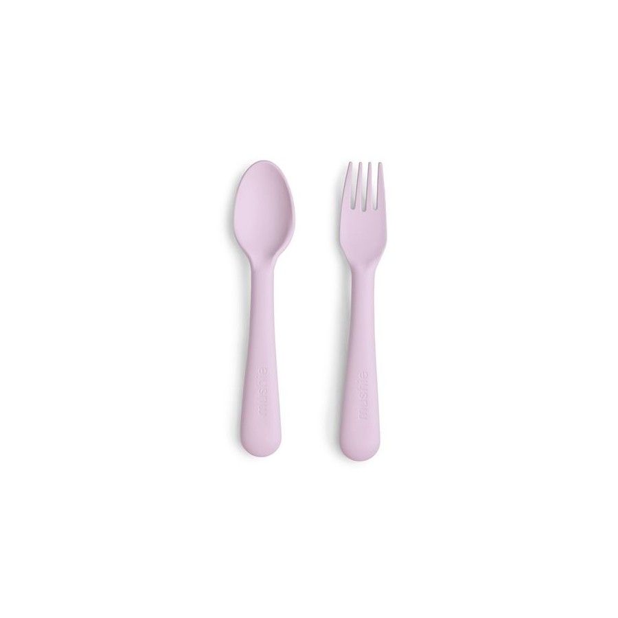 Mushie Sztućce dla dzieci łyżka i widelec Soft Lilac