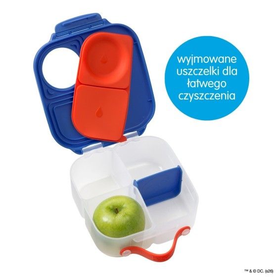 b.box lunchbox dla dzieci do szkoły - szczelna mini śniadaniówka z przegródkami Superman
