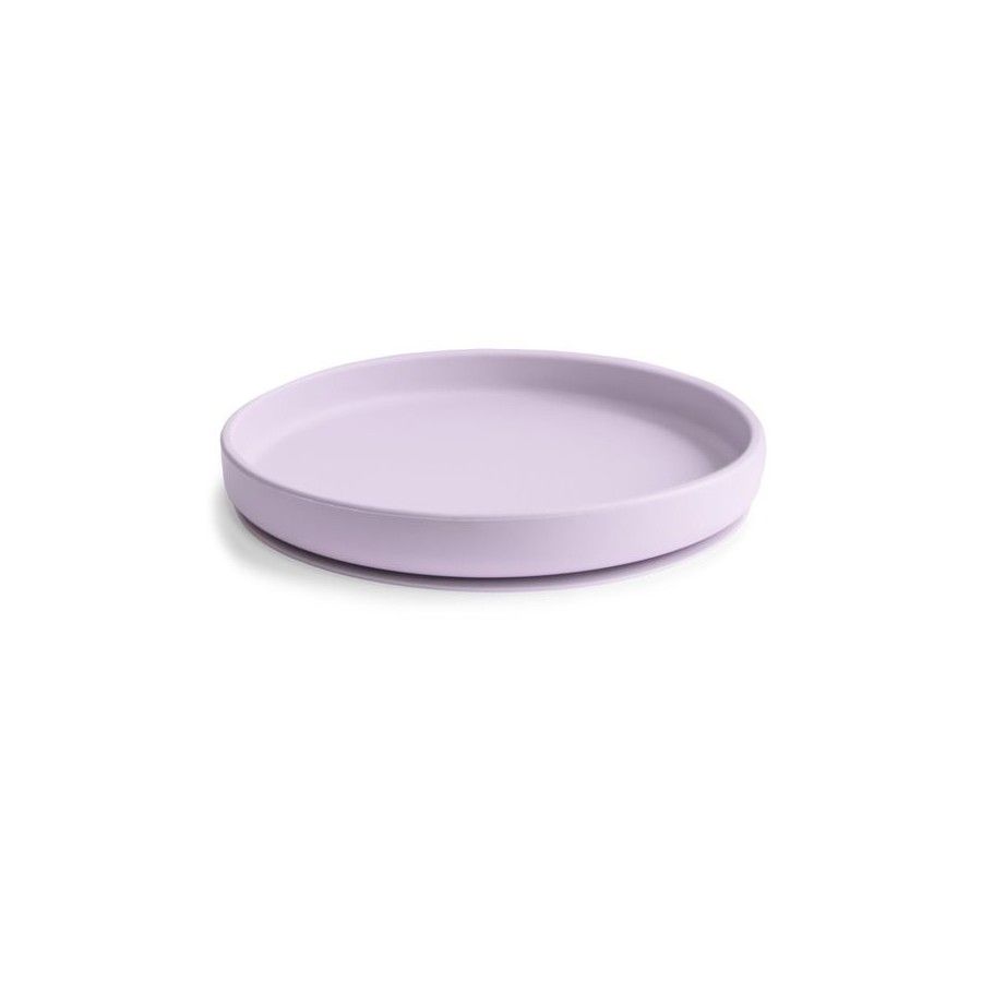 Mushie Silikonowy Talerzyk dla Dziecka z Przyssawką Soft Lilac
