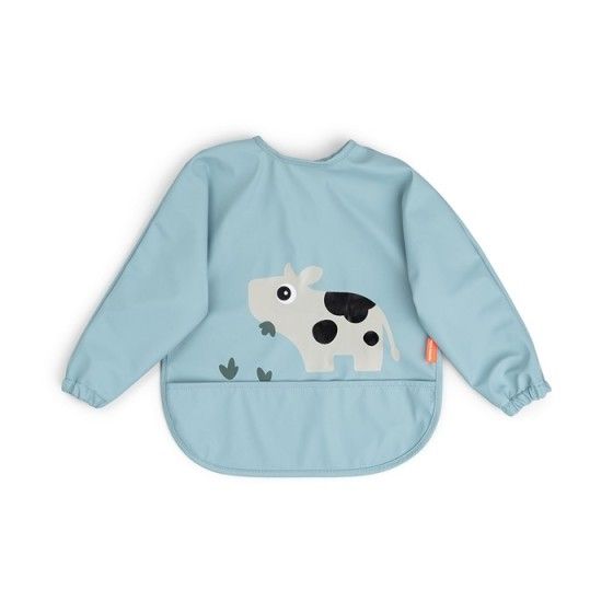 Done by Deer Śliniak z Rękawami 6-18m Tiny Farm Blue