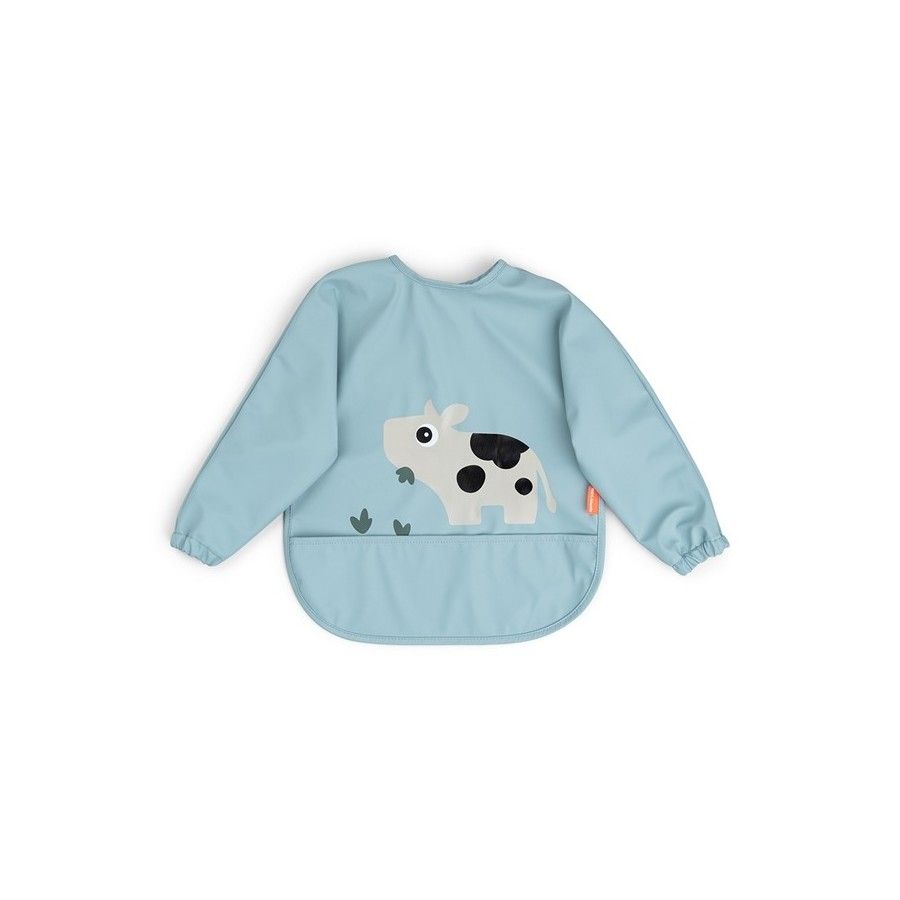 Done by Deer Śliniak z Rękawami 6-18m Tiny Farm Blue