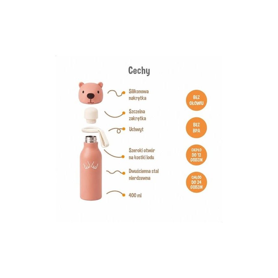 Zazu Fun Butelka termiczna Kapibara 400 ml