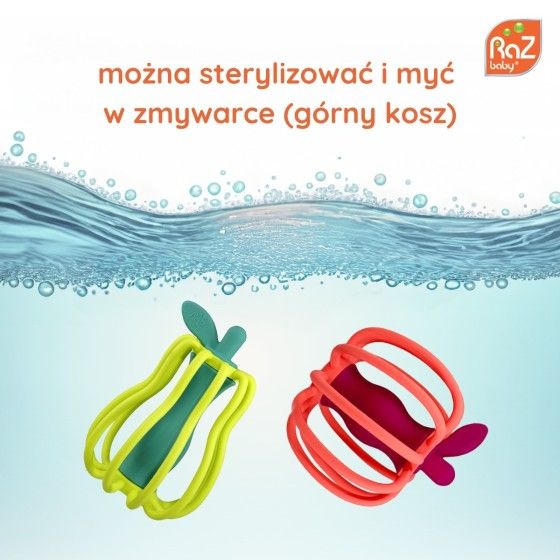 RaZbaby Raz-pear gryzak i grzechotka 2w1 gruszka 3m+