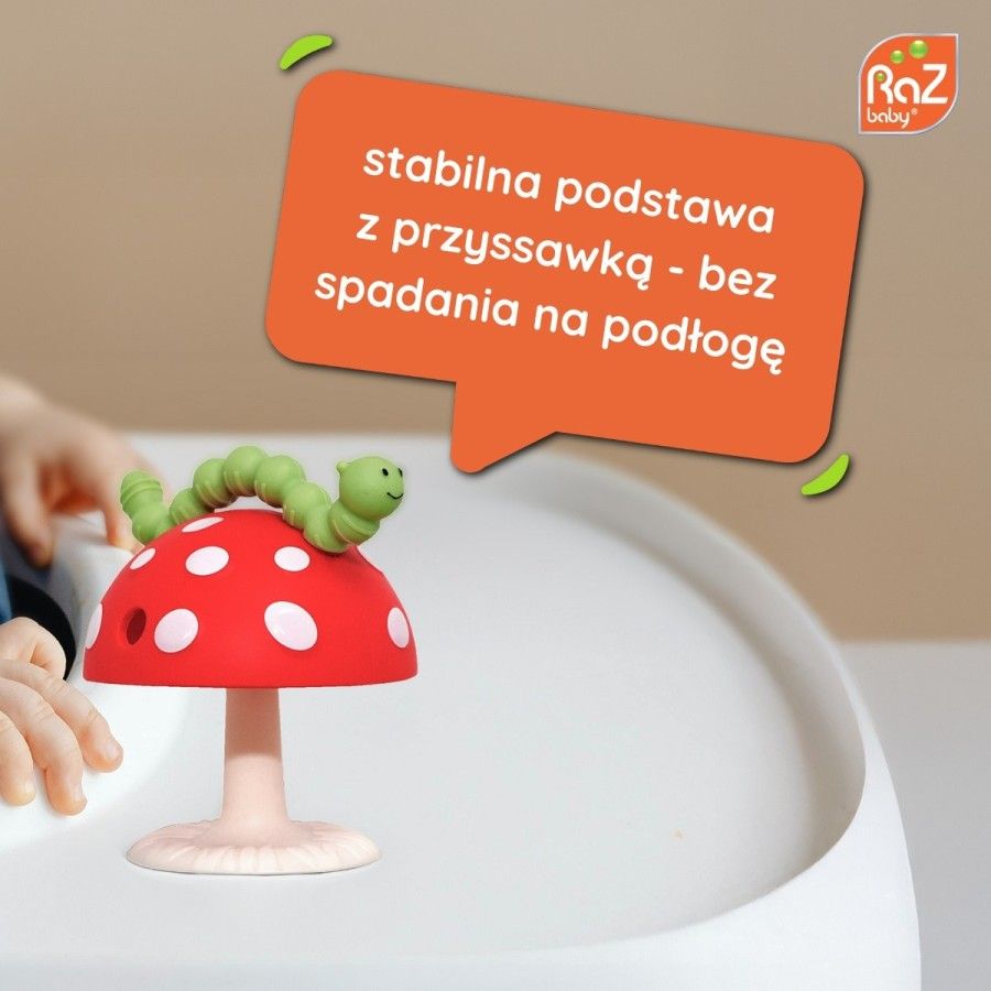 RaZbaby Gryzak z przyssawką Chompy, niebieski, 3m+