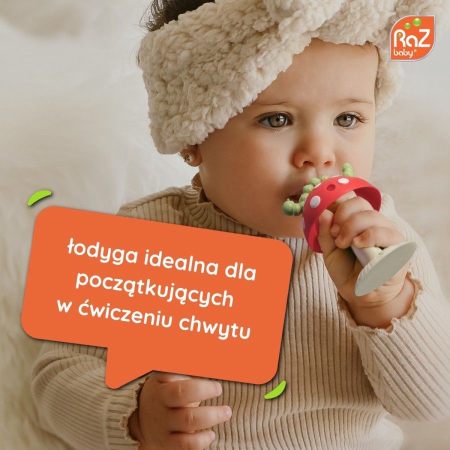RaZbaby Gryzak z przyssawką Chompy, niebieski, 3m+