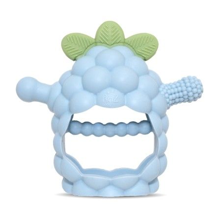 RazBaby Gryzak Silikonowy dla Niemowląt | Razberry Grip błękitny, 3m+