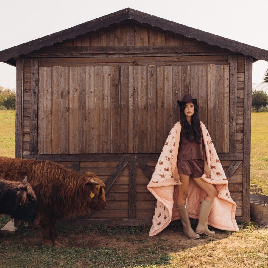 La Millou Ciepły Koc Velvet XL MOO MEADOW