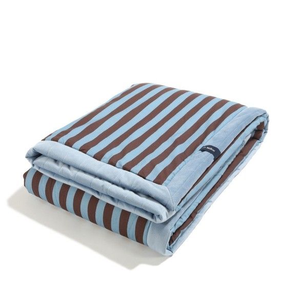 La Millou Ciepły Koc Velvet STRIPES BLUE