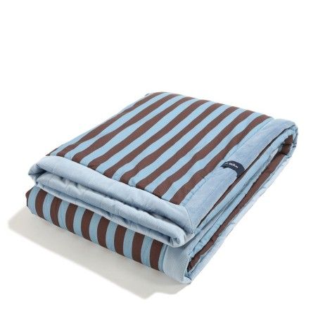 La Millou Ciepły Koc Velvet STRIPES BLUE