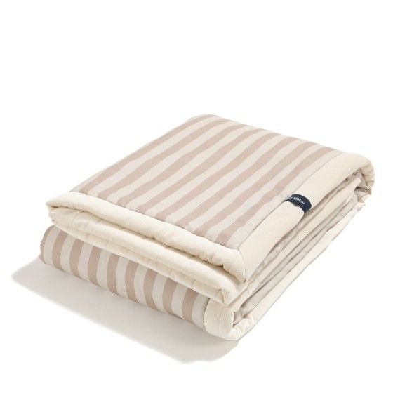La Millou Ciepły Koc Velvet STRIPES BEIGE