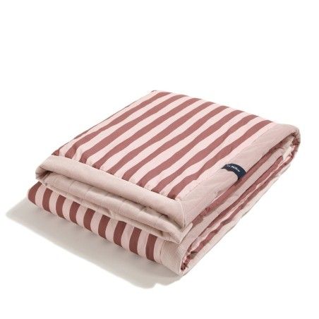 La Millou Ciepły Koc Velvet STRIPES PINK
