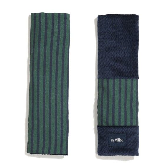 La Millou Ochraniacz na pasy Bawełna Velvet STRIPES GREEN